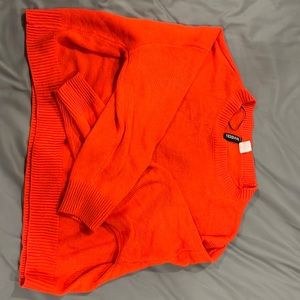 Cropped, red sweater